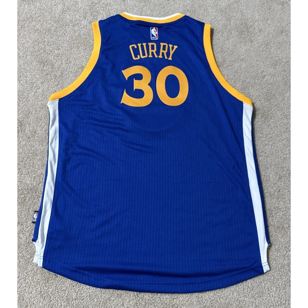 Stephen Curry Adidas 2015 2016 NBA Finals Warriors Jersey Size Youth XL +2" - Picture 9 of 13